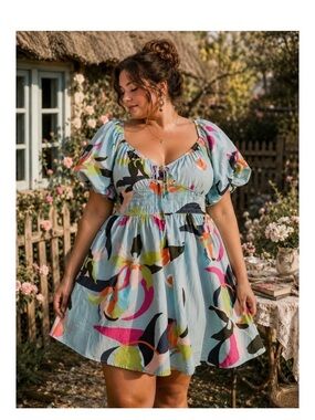 A New Day Baby Blue Babydoll Mini Dress | Target | Size XXL | NWT